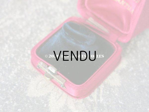 画像7: アンティーク  シルクサテンのリングボックス マゼンタ ジュエリーボックス  (7)