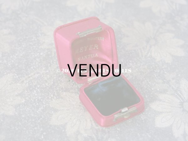 画像5: アンティーク  シルクサテンのリングボックス マゼンタ ジュエリーボックス  (5)