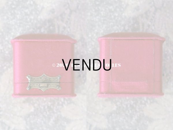 画像10: アンティーク  シルクサテンのリングボックス マゼンタ ジュエリーボックス  (10)