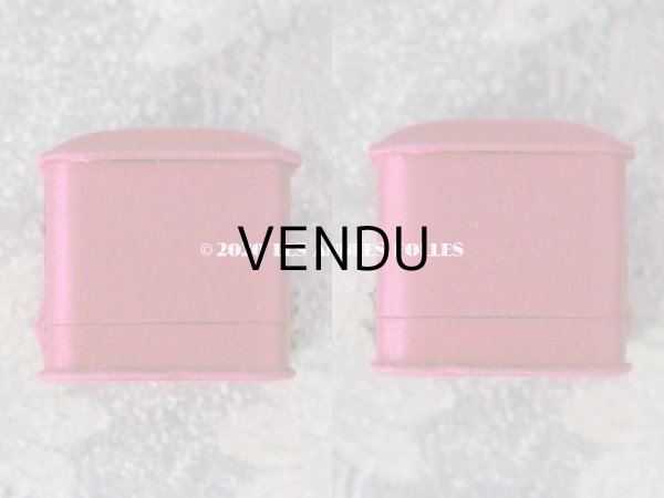 画像11: アンティーク  シルクサテンのリングボックス マゼンタ ジュエリーボックス  (11)