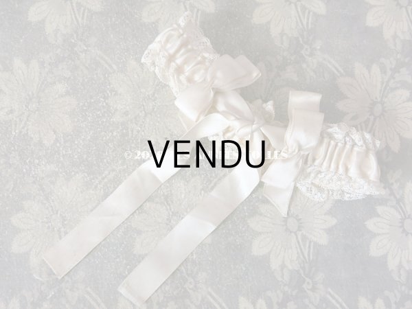 画像7: 1900年代 アンティーク 花嫁の靴下どめ ワックスフラワー ジャルティエ (7)