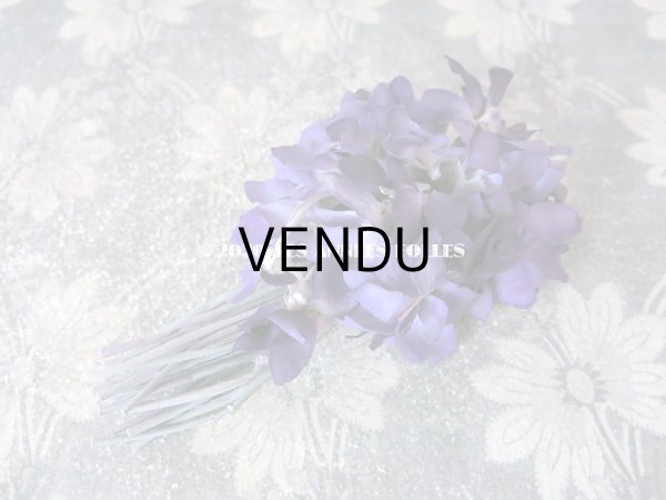 画像3: アンティーク 菫のブーケの布花  コサージュ 27輪 (3)