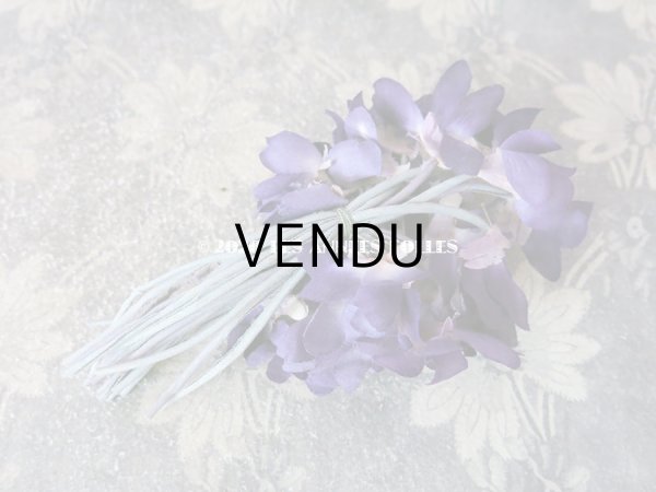 画像5: アンティーク 菫のブーケの布花  コサージュ 27輪 (5)