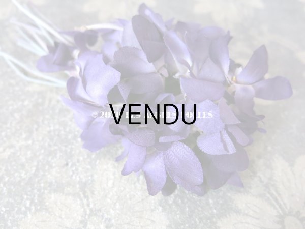 画像4: アンティーク 菫のブーケの布花  コサージュ 27輪 (4)