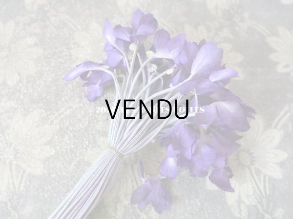 画像4: 新品同様 アンティーク 菫のブーケの布花  コサージュ 48輪 (4)