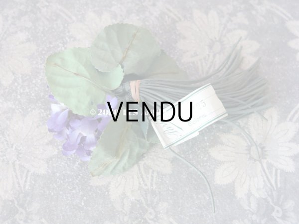 画像4: 未使用 ラベル付き アンティーク 菫のブーケの布花  コサージュ  (4)