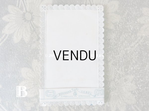 画像8: 未使用 1870年代 アンティーク　カニヴェ用カード 13枚のセット レースの透かし柄 (8)