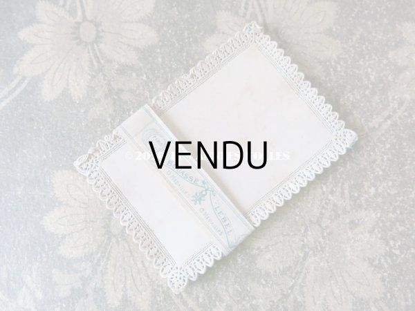 画像4: 未使用 1870年代 アンティーク　カニヴェ用カード 13枚のセット レースの透かし柄 (4)