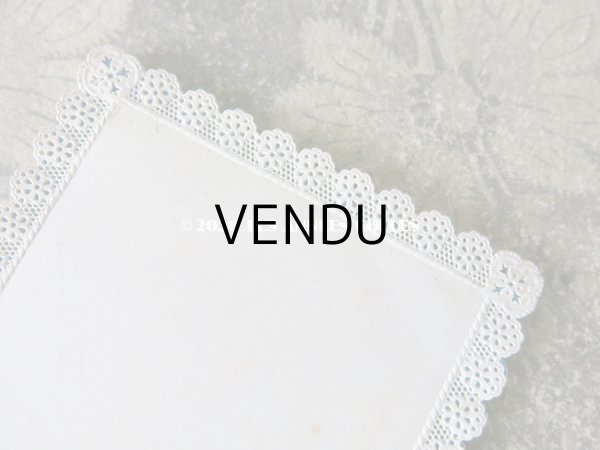 画像11: 未使用 1870年代 アンティーク　カニヴェ用カード 13枚のセット レースの透かし柄 (11)