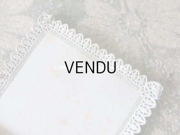 画像6: 未使用 1870年代 アンティーク　カニヴェ用カード 13枚のセット レースの透かし柄 (6)