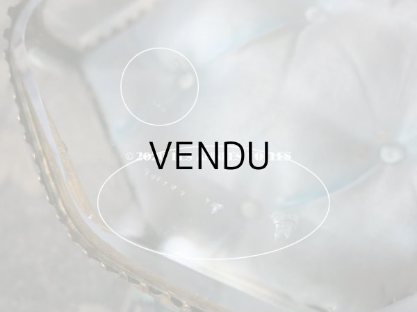 画像14: 19世紀 アンティーク 大きなジュエリーボックス 6角形　パウダーブルーのクッション (14)