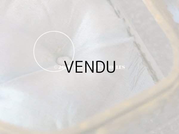 画像16: 19世紀 アンティーク 大きなジュエリーボックス 6角形　パウダーブルーのクッション (16)