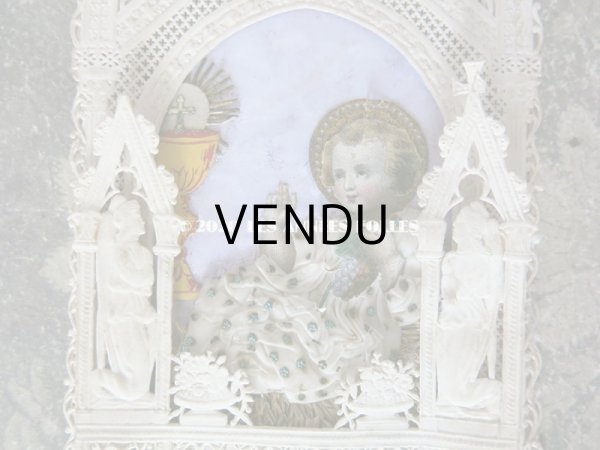 画像5: 19世紀 アンティーク 立体 カニヴェ 幼いキリスト (5)