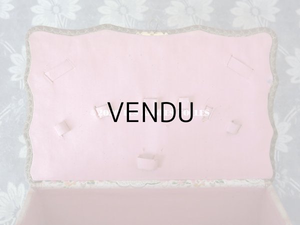 画像7: 1900年代 アンティーク ジャガード織  カルトナージュボックス 裁縫箱 (7)