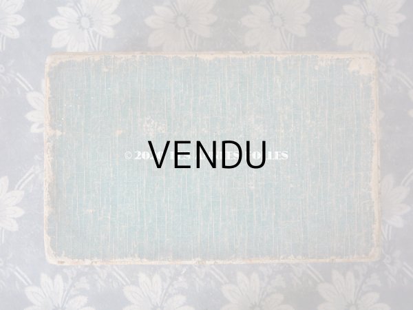 画像4: 1900年代 アンティーク ジャガード織  カルトナージュボックス 裁縫箱 (4)