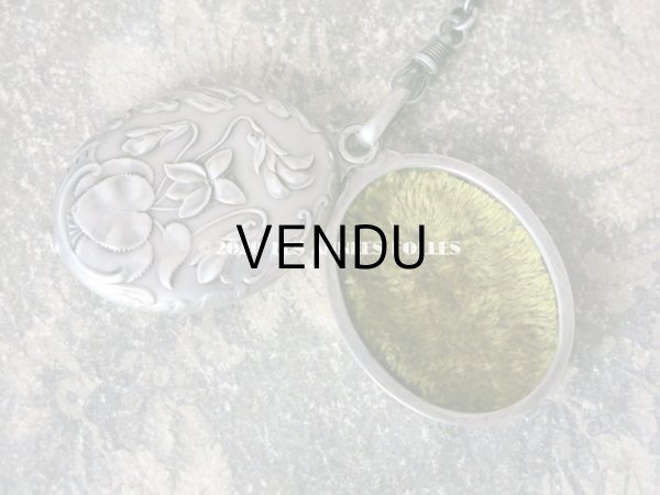 画像9: 1900年代 アンティーク  菫のシャトレーヌ シルバー製 (9)