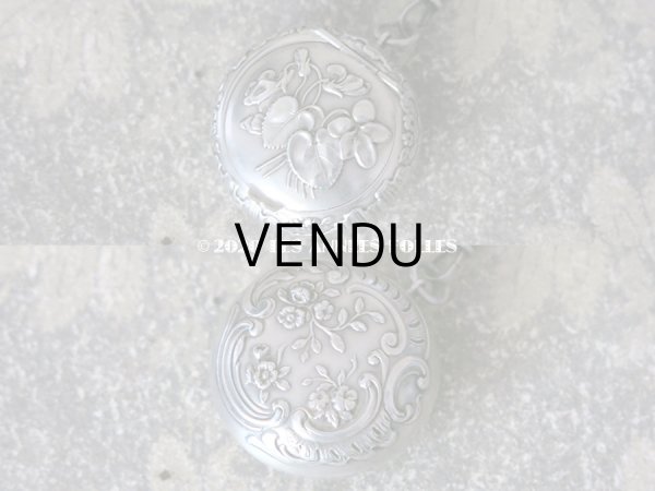 画像4: 1900年代 アンティーク  菫のシャトレーヌ シルバー製 (4)