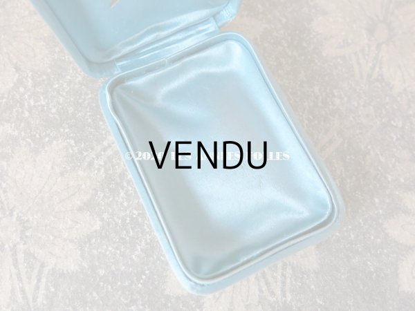 画像9: アンティーク ジュエリーボックス イニシャル入り シルクサテン パウダーブルー (9)