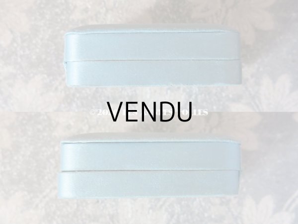 画像5: アンティーク ジュエリーボックス イニシャル入り シルクサテン パウダーブルー (5)