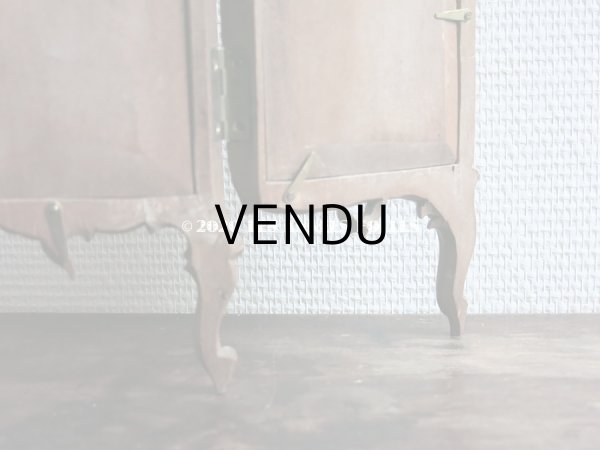 画像13: 19世紀末 アンティーク ロカイユ装飾のフォトフレーム 3面 木製 (13)