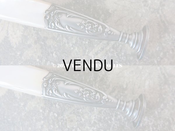 画像4: 1900年代 アンティーク ロカイユ装飾のシーリングスタンプ シルバー&マザー・オブ・パール製  (4)