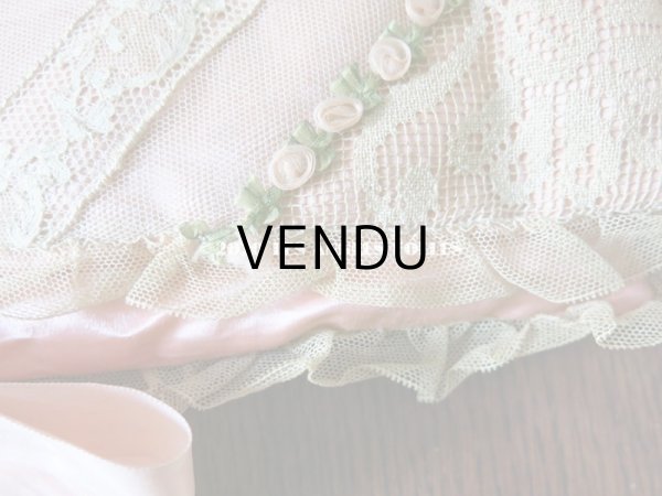 画像9: アンティーク ロココトリム付き ハンキーケース　ポシェット ピンク (9)