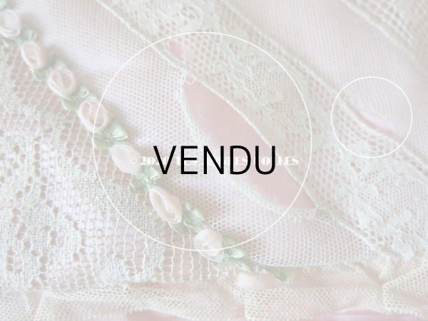 画像6: アンティーク ロココトリム付き ハンキーケース　ポシェット ピンク (6)