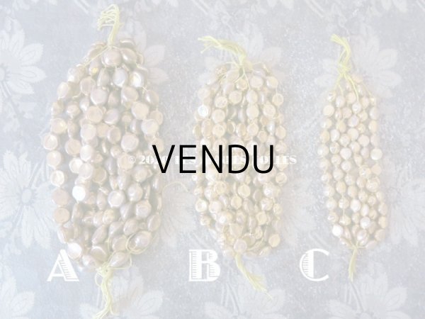 画像7: アンティーク スフレビーズ 乳白色のコーティング ゴールド 吹きガラス製 ビーズ  9mm 約140ピース (7)