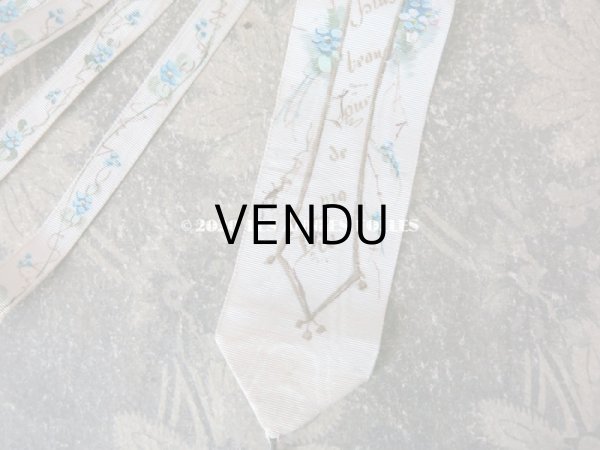 画像5: 1900年代 アンティーク メダイユ付き ブックマーク 勿忘草のハンドペイント (5)