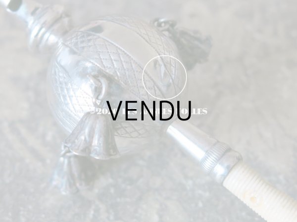 画像11: 19世紀 ナポレオン3世時代 アンティーク ラトル モノグラム入り シルバー製  (11)