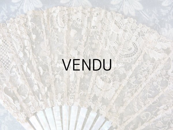 画像18: 19世紀　アンティーク ファン ポワン・ド・ローズ   【ポワン・ド・ローズ】【ポワン・ド・ガーズ】 (18)