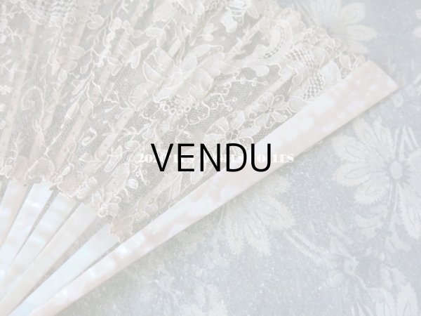 画像11: 19世紀　アンティーク ファン ポワン・ド・ローズ   【ポワン・ド・ローズ】【ポワン・ド・ガーズ】 (11)