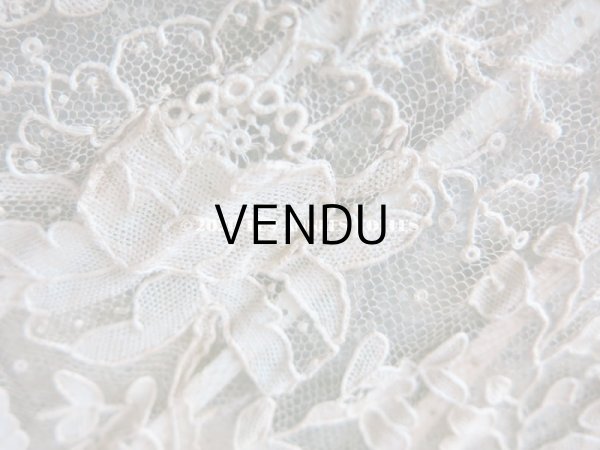 画像16: 19世紀　アンティーク ファン ポワン・ド・ローズ   【ポワン・ド・ローズ】【ポワン・ド・ガーズ】 (16)