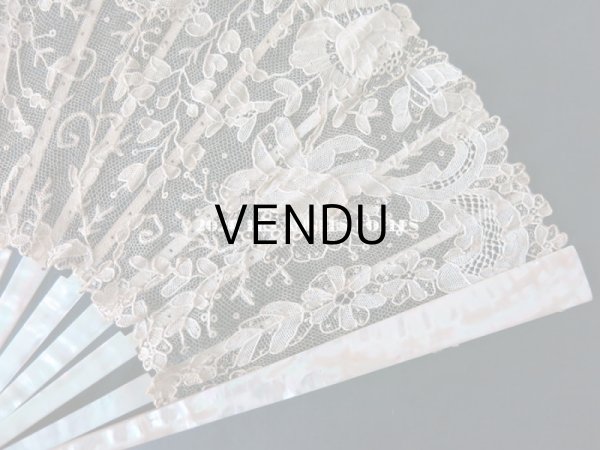 画像7: 19世紀　アンティーク ファン ポワン・ド・ローズ   【ポワン・ド・ローズ】【ポワン・ド・ガーズ】 (7)