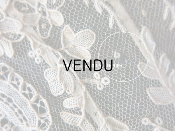 画像9: 19世紀　アンティーク ファン ポワン・ド・ローズ   【ポワン・ド・ローズ】【ポワン・ド・ガーズ】 (9)