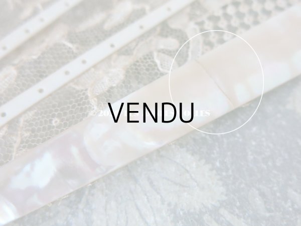 画像13: 19世紀　アンティーク ファン ポワン・ド・ローズ   【ポワン・ド・ローズ】【ポワン・ド・ガーズ】 (13)