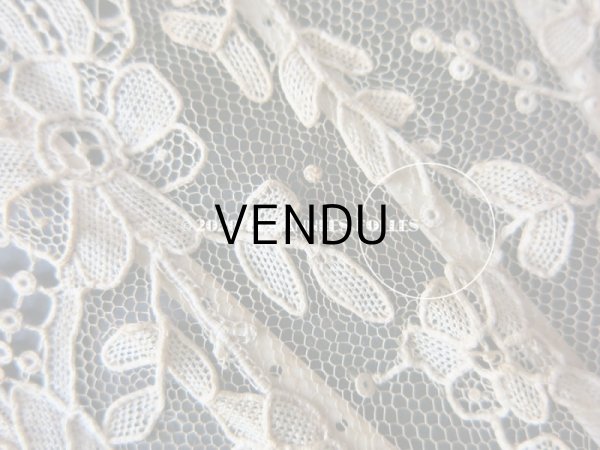 画像8: 19世紀　アンティーク ファン ポワン・ド・ローズ   【ポワン・ド・ローズ】【ポワン・ド・ガーズ】 (8)