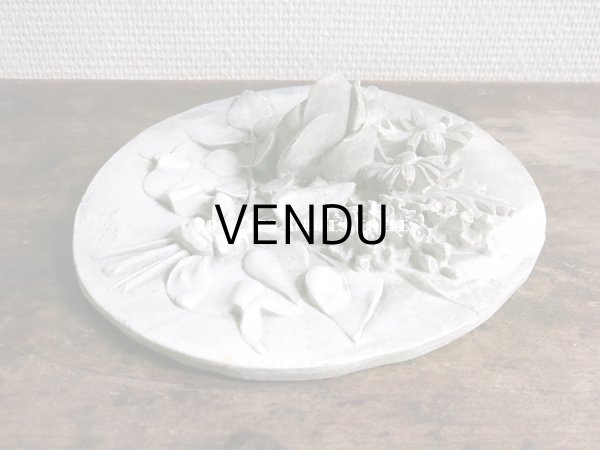 画像5: 1900年代 アンティーク  石膏のオーナメント 薔薇＆ライラック＆マーガレットのブーケ　 (5)