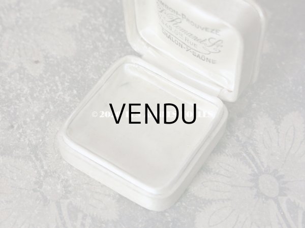 画像4: アンティーク 　シルクサテンのジュエリーボックス  オフホワイト (4)