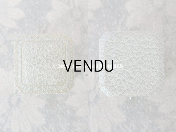 画像8: アンティーク  金彩入り リングボックス ジュエリーボックス ライトグレー&グリーン (8)