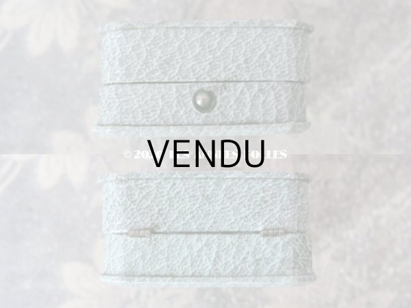 画像9: アンティーク  金彩入り ジュエリーボックス グレイッシュブルー (9)