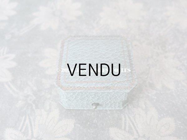 画像6: アンティーク  金彩入り ジュエリーボックス グレイッシュブルー (6)