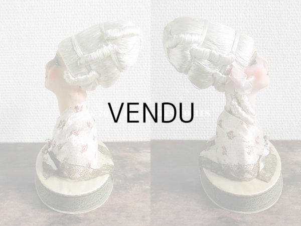 画像5: 1920年代 アンティーク チョコレートボックス 18世紀の貴婦人のブドワールドール付き お菓子箱 (5)