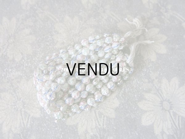 画像6: アンティーク スフレビーズ クロス＆ラウンド 3色のライン入り シルバー 吹きガラス製 ビーズ  8mm 約80ピース (6)