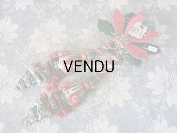 画像9: 19世紀 アンティーク シルク製 大きなタッセル ポンポン パスマントリー  (9)