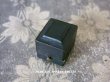 画像1: 19世紀 アンティーク 本革製 リングボックス 黒 ジュエリーボックス (1)