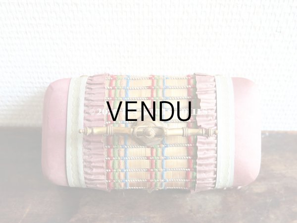 画像6: 19世紀 アンティーク ナポレオン3世時代 お菓子箱 ハンドル付き 花模様のレースペーパー チョコレートボックス 木箱  (6)