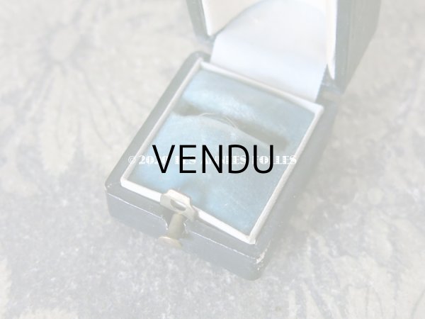 画像3: 19世紀 アンティーク 本革製 リングボックス 黒 ジュエリーボックス (3)