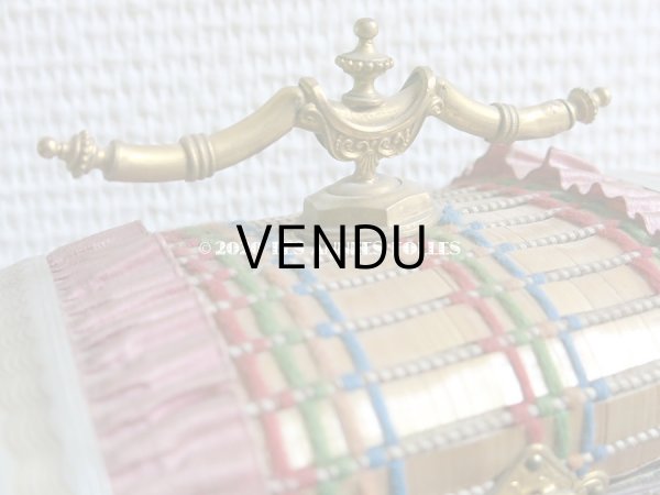 画像18: 19世紀 アンティーク ナポレオン3世時代 お菓子箱 ハンドル付き 花模様のレースペーパー チョコレートボックス 木箱  (18)