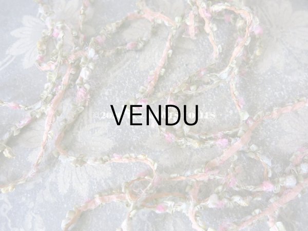 画像3: アンティーク シルク製 ロココトリム 5色の薔薇 ロココリボン 23cm (3)